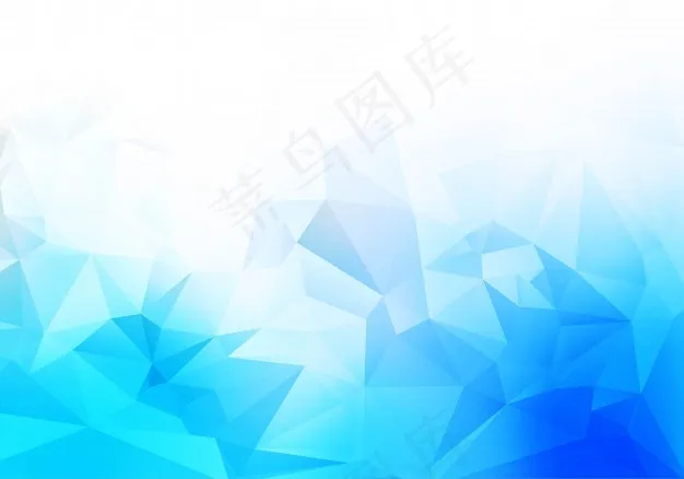 蓝白低多边形三角形背景eps,ai矢量模版下载