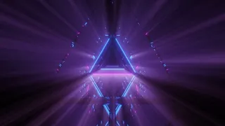 黑色背景霓虹灯发光线的激光显示