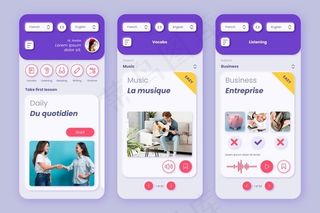 学习语言应用程序界面模板