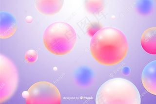 逼真流畅的粉色圆球背景