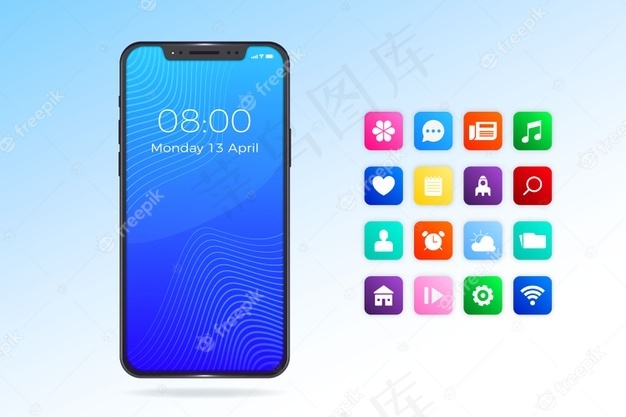 Iphone 11应用程序和手机逼真设计eps,ai矢量模版下载