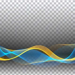 抽象多彩波浪优雅透明背景