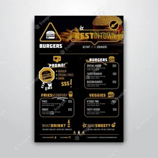 汉堡餐厅菜单模板