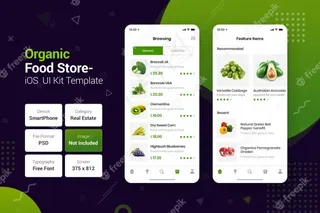 有机和天然食品商店移动应用程序