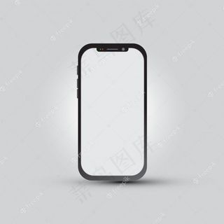 智能手机，提供应用程序演示的空白屏幕
