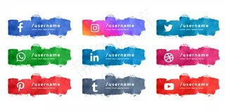 抽象水彩画社交媒体下第三集