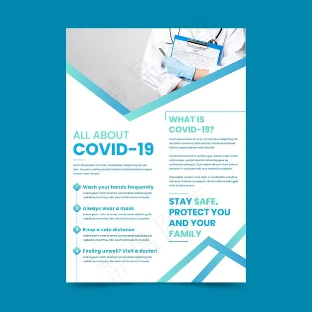 冠状病毒广告模板eps,ai矢量模版下载