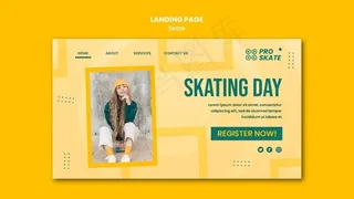 Skate概念登录页模板