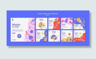 儿童音乐平台社交媒体帖子模板