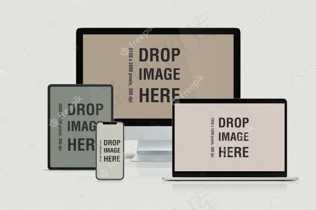 多设备响应式网站模型样机