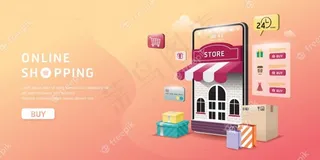 在网站或手机app移动应用程序上在线购物