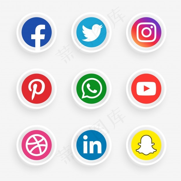 优雅的社交媒体标识集