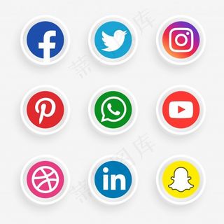 优雅的社交媒体标识集