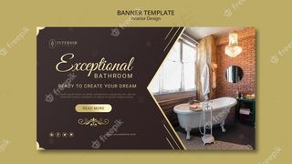 室内设计横幅banner概念