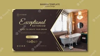 室内设计横幅banner概念