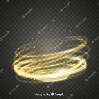 透明背景下的光旋风效应