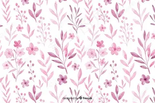 单色水彩粉色花朵背景
