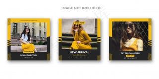 时尚社交媒体横幅banner套装