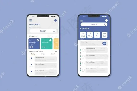 任务管理智能手机应用程序模板