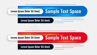 下三层蓝色和红色横幅banner