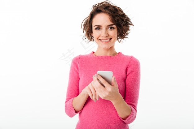 一个快乐迷人的女孩的画像