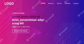 网站横幅banner，抽象的紫色和蓝色渐变背景