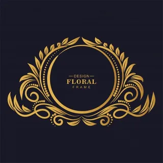 装饰性金色装饰花框背景