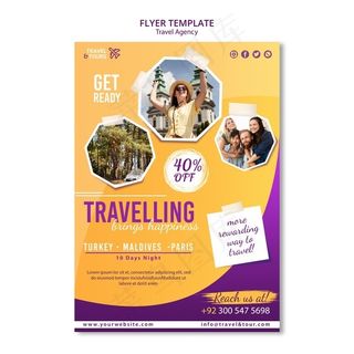 旅行社海报模板