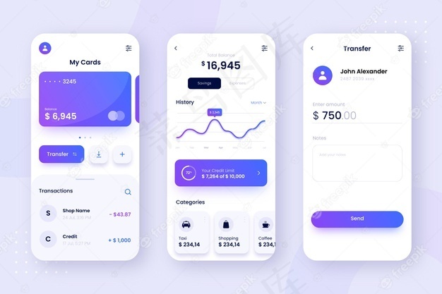 银行应用界面设计eps,ai矢量模版下载
