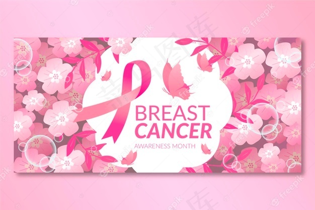 乳腺癌宣传月横幅banner模板eps,ai矢量模版下载
