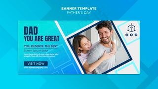爸爸你是伟大的父亲节横幅banner模板