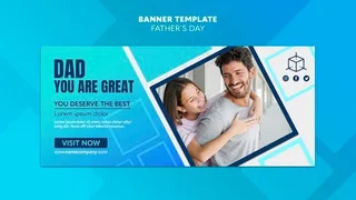爸爸你是伟大的父亲节横幅banner模板