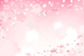 可爱的渐变樱花花瓣背景