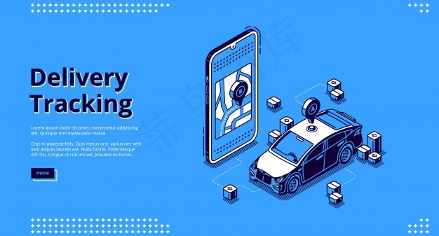 送货跟踪服务登陆页eps,ai矢量模版下载