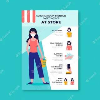 商店冠状病毒预防海报