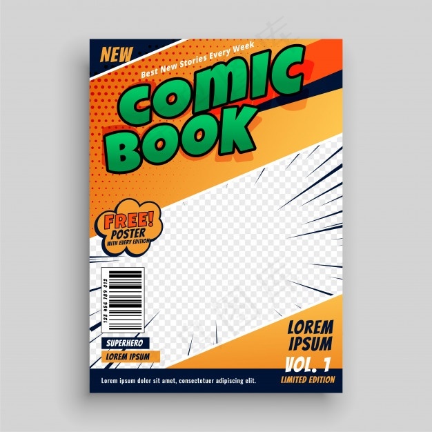 漫画杂志封面模板eps,ai矢量模版下载