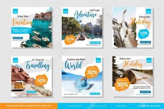旅行社交媒体帖子模板