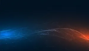 蓝色和橙色灯光抽象技术旗帜banner