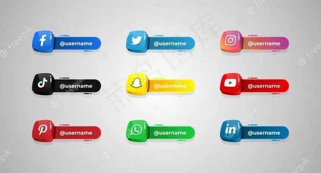 Socialmedia_用户名eps,ai矢量模版下载