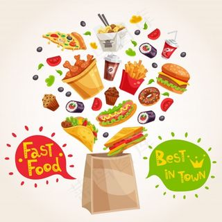 快餐广告构图