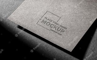 深色背景名片模型样机