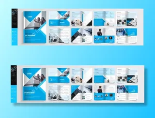 积极创新的概念宣传册模板。