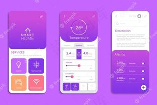 智能家居应用程序屏幕集