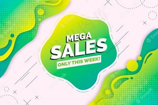 抽象的色彩丰富的销售背景和流畅的形状