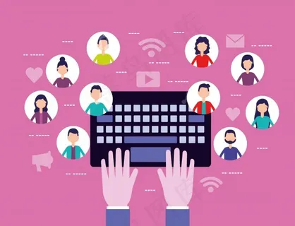 带头像的社交媒体网络