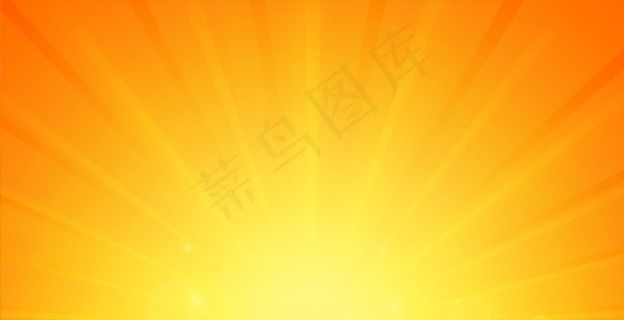 橙色背景的发光光线
