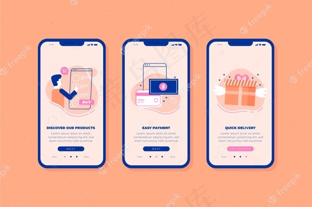 购买在线入职应用程序屏幕eps,ai矢量模版下载