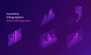 等轴测信息图表和图表集