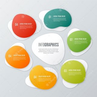 渐变抽象形状信息图