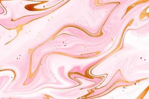 金色光泽纹理的液体大理石背景